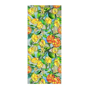 3D embossed static glass window film lemon fruit pattern home decor privacy sticker