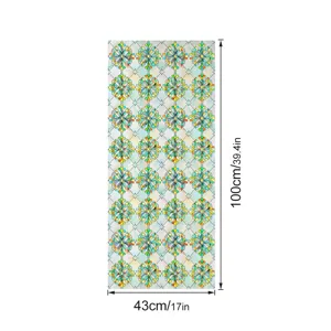 3D embossed floral static window film glass sticker for home decoration 43x100cm