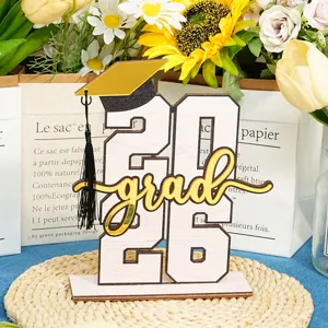 2026 decorazione da tavola in legno per festa di laurea ornamento regalo centrotavola