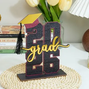 2026 Decorazione da Tavolo in Legno per Laurea Festa di Laurea Con Cappello