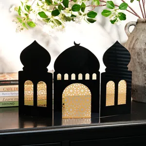 Détail d'ornement de bureau d'architecture de style moyen-oriental, artisanat de décor creux noir.