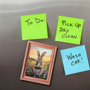 Easter bunny egg fridge magnet wooden photo frame home holiday decorative magnetic sticker