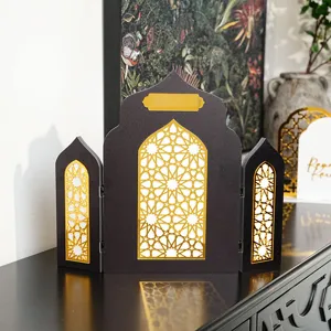 Decoration de table Ramadan islamique noir or arc ornament de fete et decoration