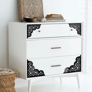 Adesivi decorativi angolari in acrilico in stile Medio Oriente per mobili e porte.