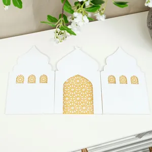 Nahöstlicher Stil Moschee Architektur Tisch Ornament Set, weißes hohles Deko Kunsthandwerk