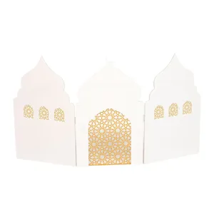 Islamisch Stil weiss gold faltbare architektonische Tischdekoration fur Fest Party Setup.
