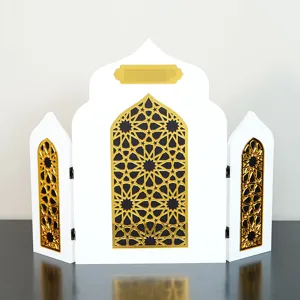 Décoration de bureau arche style islamique ornement pour fête festival et maison détails.