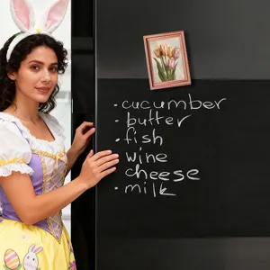 Easter wooden photo frame fridge magnet, decorative magnetic picture frame for home holiday decor.