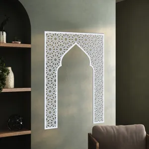 Middle Eastern style geometric arch wall decor sticker for elegant home living room interior.