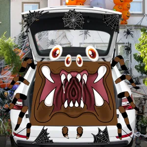 Halloween decorazione bagagliaio auto viso di mostro adesivo spaventoso festa