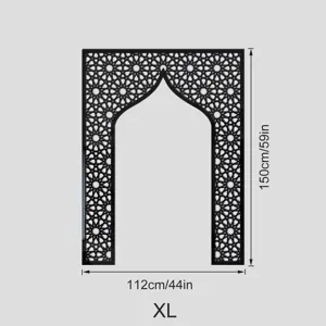 Islamic geometric arch wall sticker XL Mihrab acrylic mirror decor for home interior.