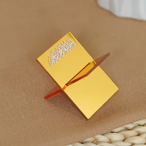 Gold acrylic holy book stand desk decor Islamic calligraphy tabletop ornament display holder