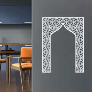 Islamic geometric arch wall sticker Mihrab decor elegant acrylic wall decal detail view