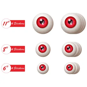 Halloween scary eyeball stickers waterproof horror bloody eye decals for party decoration use