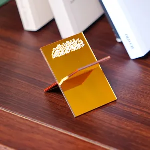 Gold acrylic book stand holder desktop display rack decorative Islamic calligraphy scripture stand