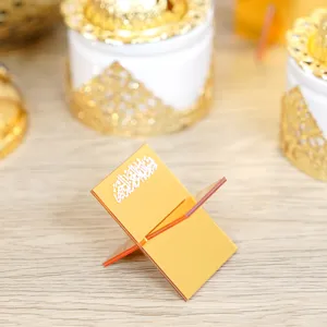 Gold acrylic book stand date holder table decorative ornament display shelf for home