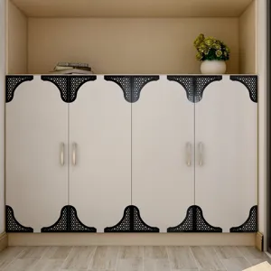 Adesivi angolari in acrilico stile Medio Oriente, decalcomanie per porte, dettaglio decoro.