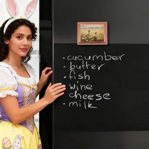 Easter decorative magnetic wooden photo frame fridge magnet for home holiday kitchen decoration.