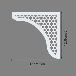 Stile Medio Oriente adesivo murale ad angolo in acrilico finitura decorativa 15x12.8cm