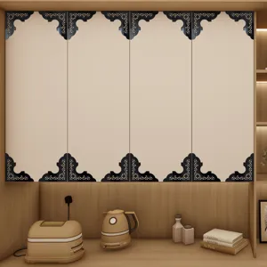 Adesivi angolari in acrilico nero in stile mediorientale per decorazione mobili.