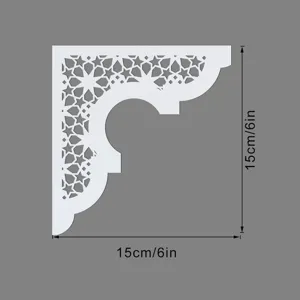 Adesivo murale angolare in acrilico stile Medio Oriente motivo stella geometrica islamica 15cm
