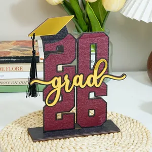 decorazione da tavolo in legno per festa di laurea 2026 grad segno ornamento per la scrivania