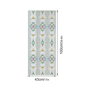 Stained glass window film 3d embossed decorative privacy static cling film 43x100cm