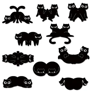 Creative Black Cat Magnetic Bookmarks Cute Animal PVC Soft Magnet Page Markers Reading Stationery Office School Supplies