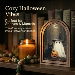 Halloween cornice foto in legno arco decorazione tavola simpatico fantasma casa regalo