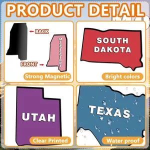US state magnetic fridge puzzle souvenir waterproof strong magnets tourist collection decor