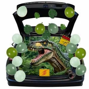 Halloween Jurassic Dinosaur Garage Door Sticker Car Trunk Decoration Set PVC Waterproof Wall Mural Party Prop