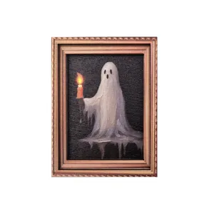 Aimant de réfrigérateur vintage Halloween fantôme cadre photo, décoration effrayante.