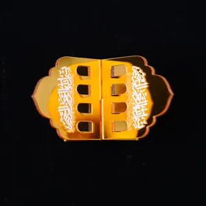 Gold acrylic scripture stand desktop decoration Islamic style decorative display ornament holder