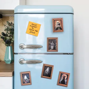 Halloween retro cadre photo aimants de refrigerateur autocollants magnetiques en bois decoratifs