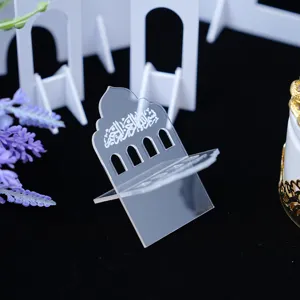 Clear acrylic book holder Islamic desktop ornament mini rehal date stand for home decor party.