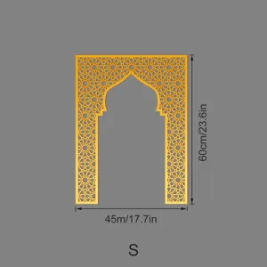 Middle Eastern style gold acrylic mirror wall sticker niche Mihrab Islamic decor size S