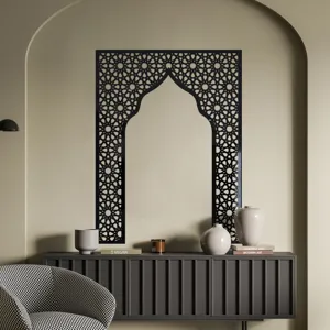 Middle Eastern style Mihrab wall sticker acrylic mirror islamic geometric art decor for home