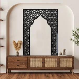 Islamic geometric acrylic wall sticker Middle Eastern mihrab arch decor for home interior detail
