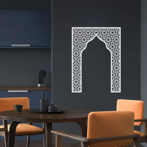 Islamic Mihrab Wall Sticker Geometric Arch Decal Modern Middle Eastern Home Decor Acrylic