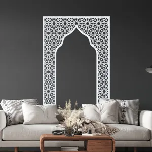 Middle eastern style mihrab wall sticker islamic geometric acrylic wall decor for home