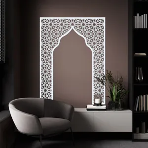 Middle Eastern style Islamic arch wall sticker geometric cutout mirror acrylic decor for home