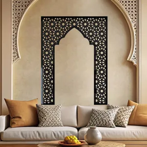 Middle Eastern Style Acrylic Wall Sticker Islamic Geometric Mihrab Home Decor Art