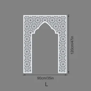 Middle Eastern style mihrab wall sticker geometric arch wall decor size L 120x90cm acrylic mirror