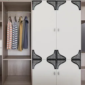 Adesivo angolare in acrilico, bella decalcomania decorativa da parete e porta stile arabo.