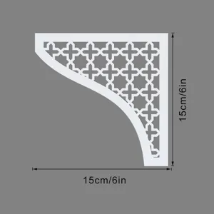 Adesivo murale d'angolo stile Medio Oriente in acrilico, dettaglio geometrico 15cm.