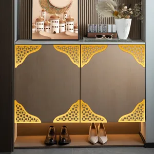 Adesivi angolari per porte in acrilico arabo, decorazioni murali in stile medio orientale.