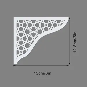 Adesivo murale angolare cavo in acrilico stile Medio Oriente decorativo misura 15x12.8cm