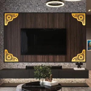Adesivo murale angolare in acrilico stile Medio Oriente sticker decorativo per soggiorno TV