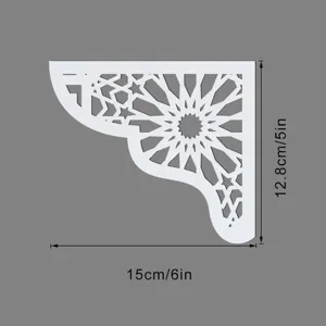 Adesivo murale d'angolo in acrilico decorativo in stile mediorientale con stella 15cm
