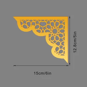 Adesivo per angoli decorativo in acrilico stile Medio Oriente con motivo a stella geometrico.